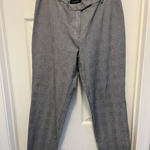 Talbots black and white high waist straight pant